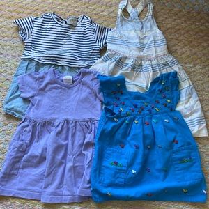 Dress bundle, toddler girl sizes 18-24 mos, Hanna Anderson and Zara Baby